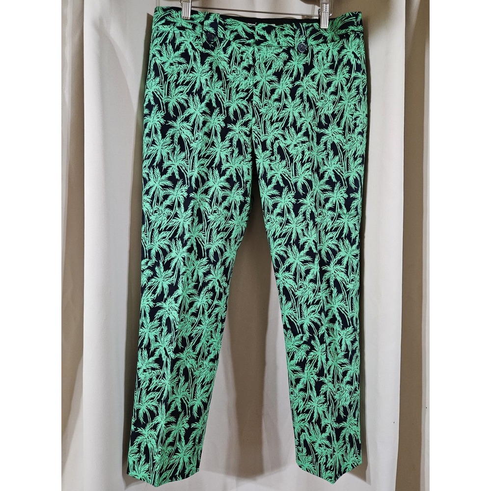 Banana Republic Martin Fit Mid-Rise Palm Tree Print Dress Pant‎ Trouser Size 12
